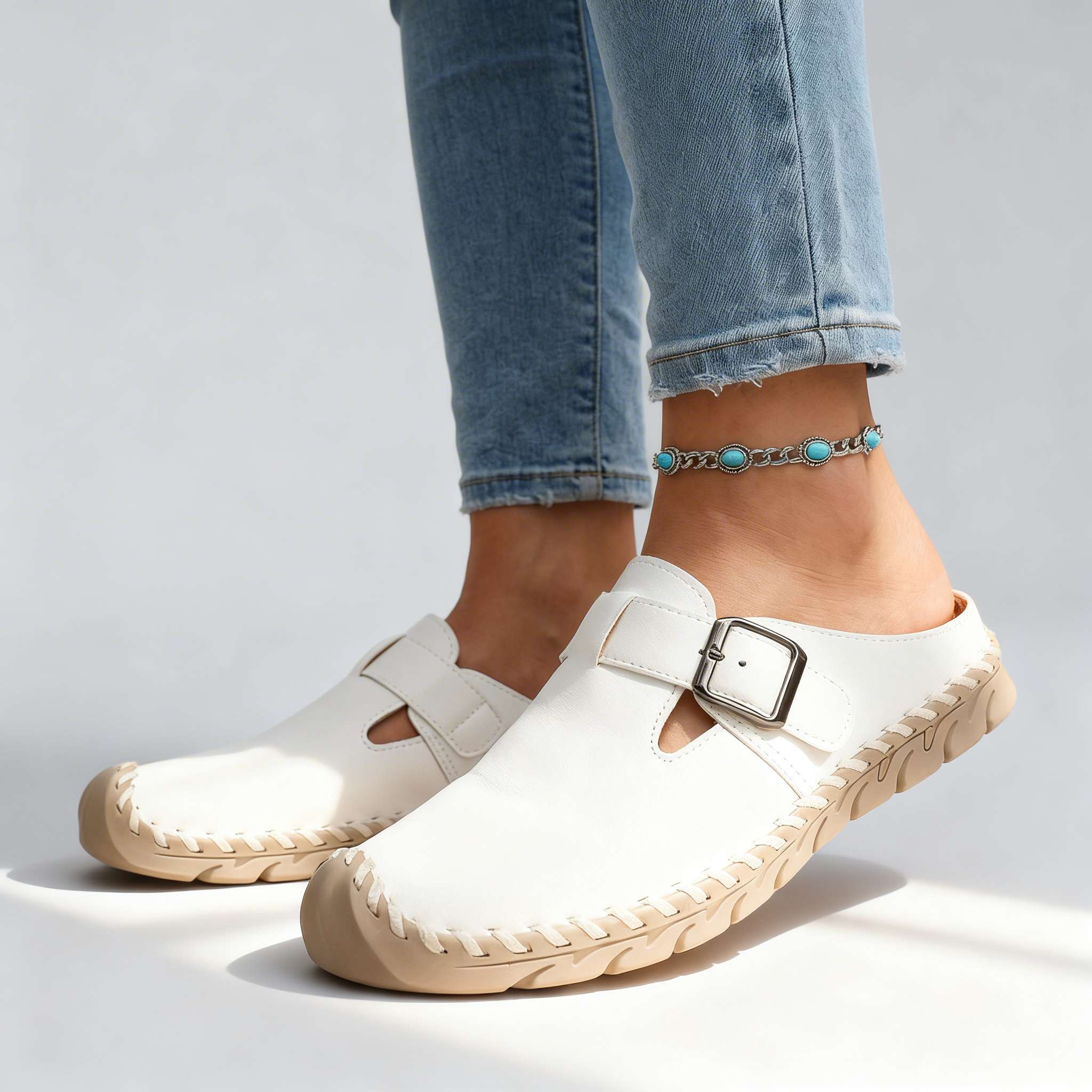 Jane Buckle Clogs