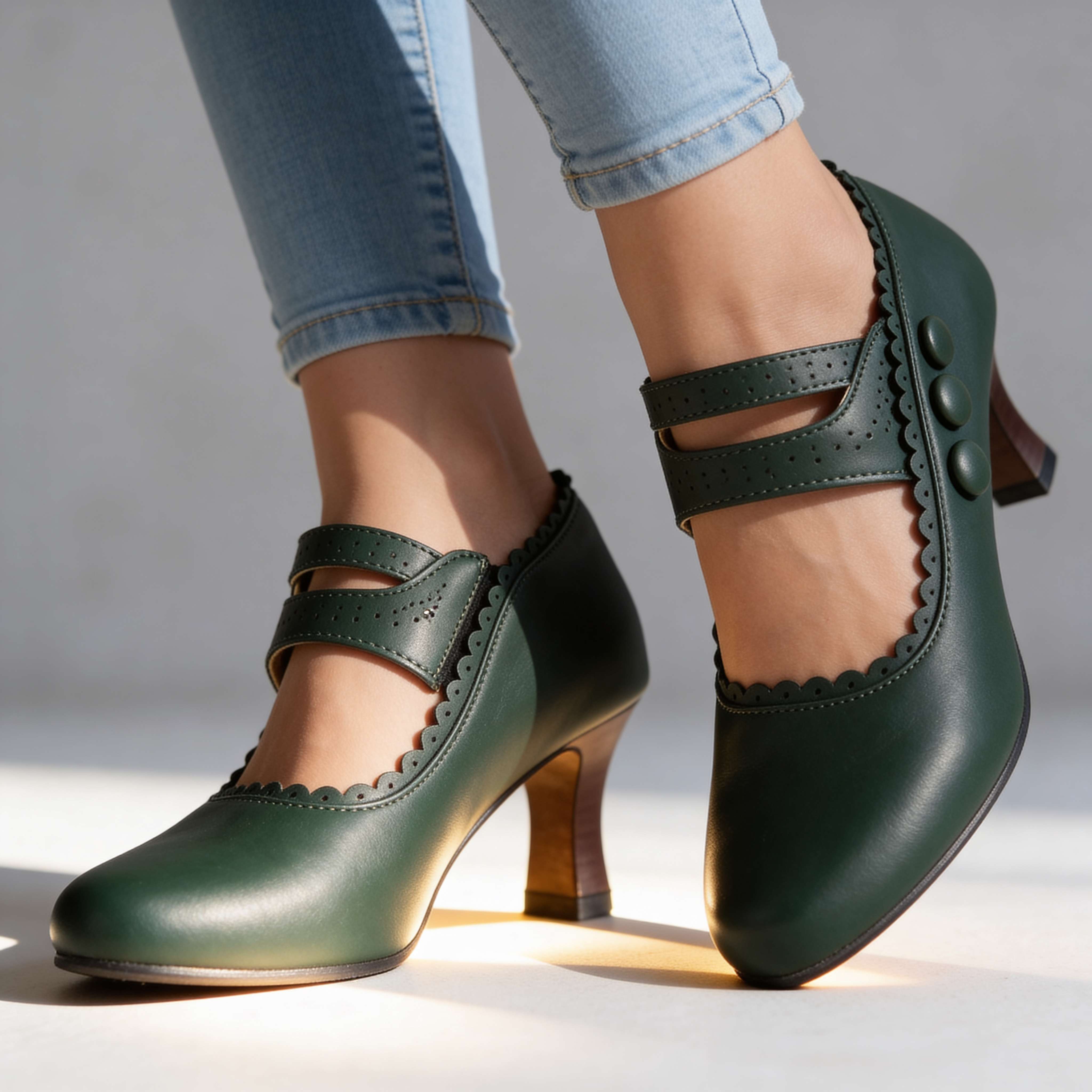 Dolly Button Strap Loafers