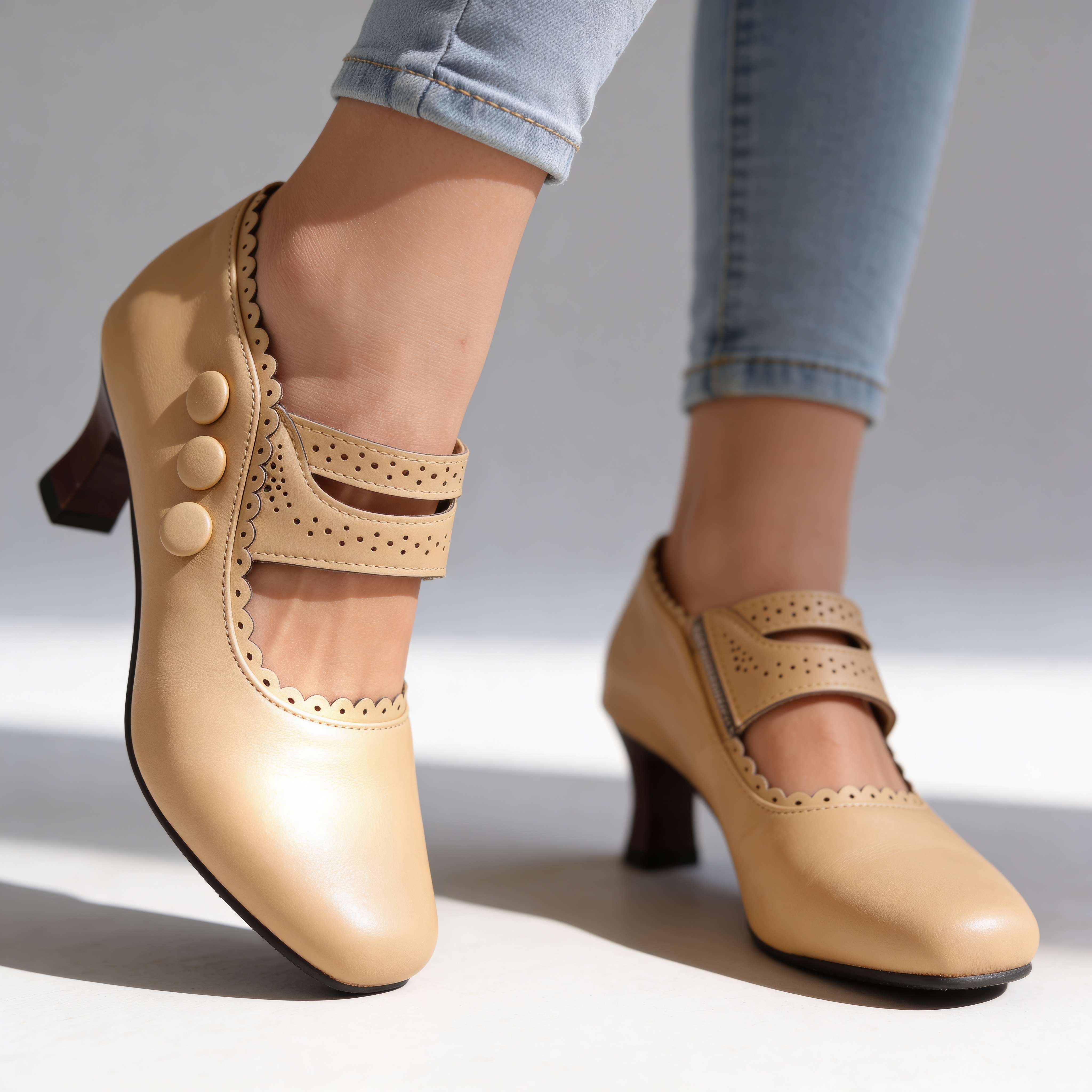 Dolly Button Strap Loafers