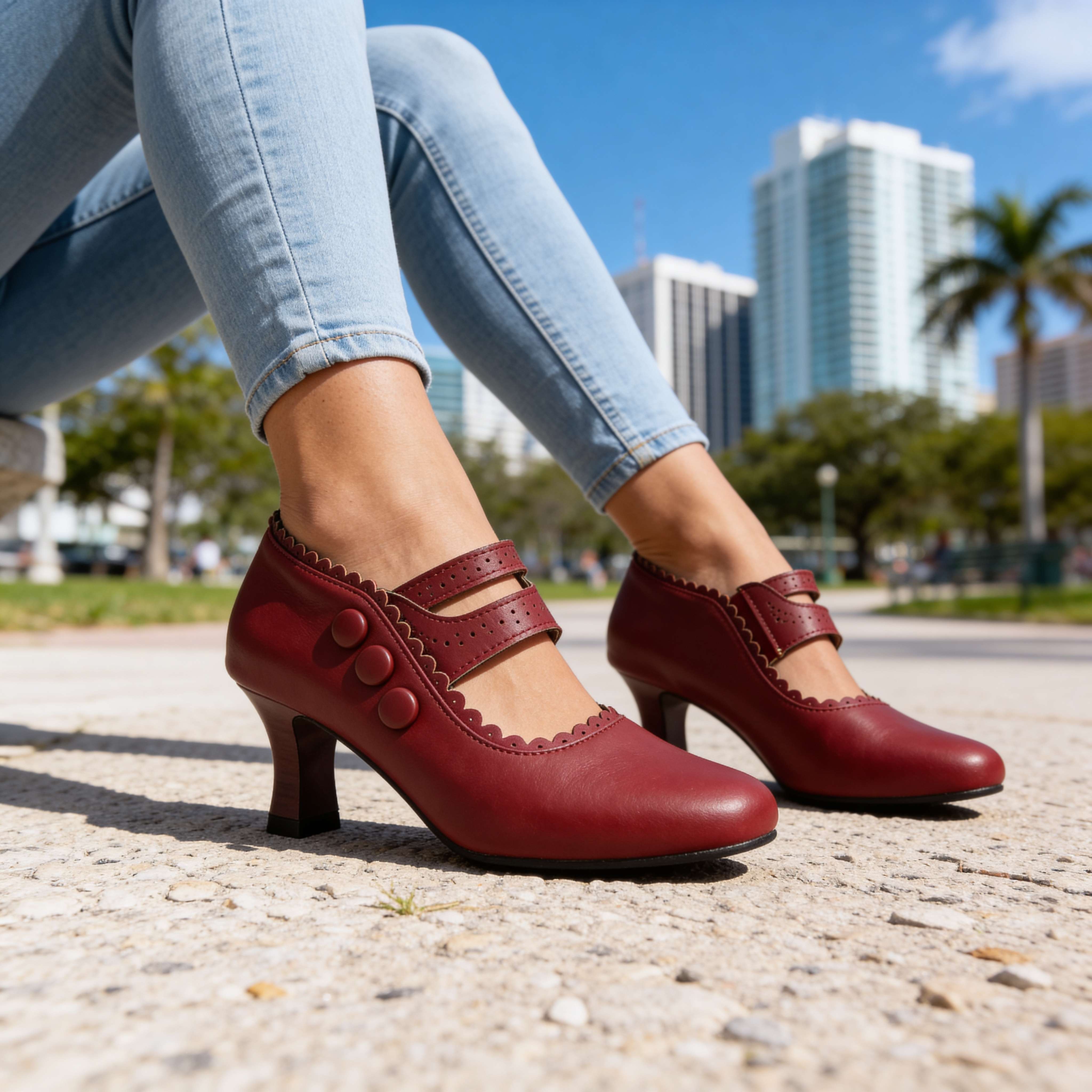 Dolly Button Strap Loafers