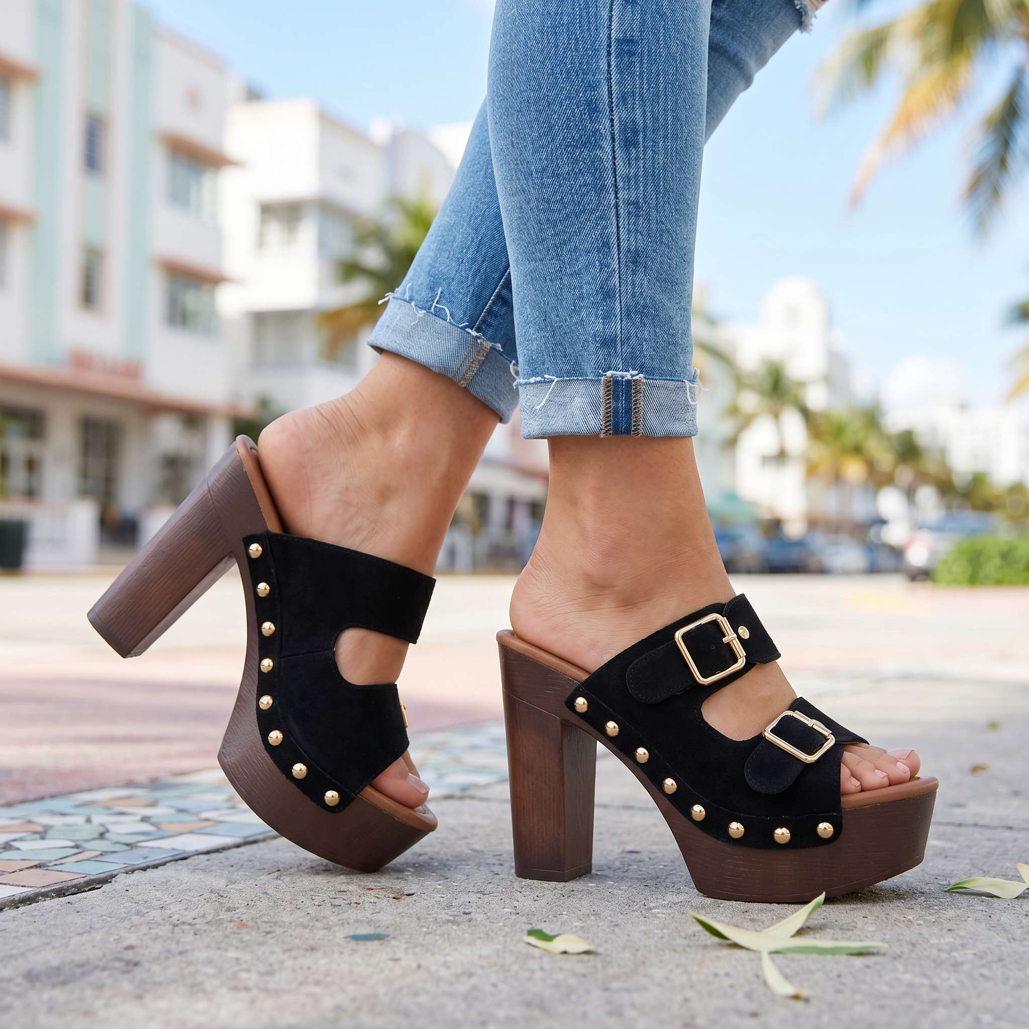 Veronica Buckle Strap Heels