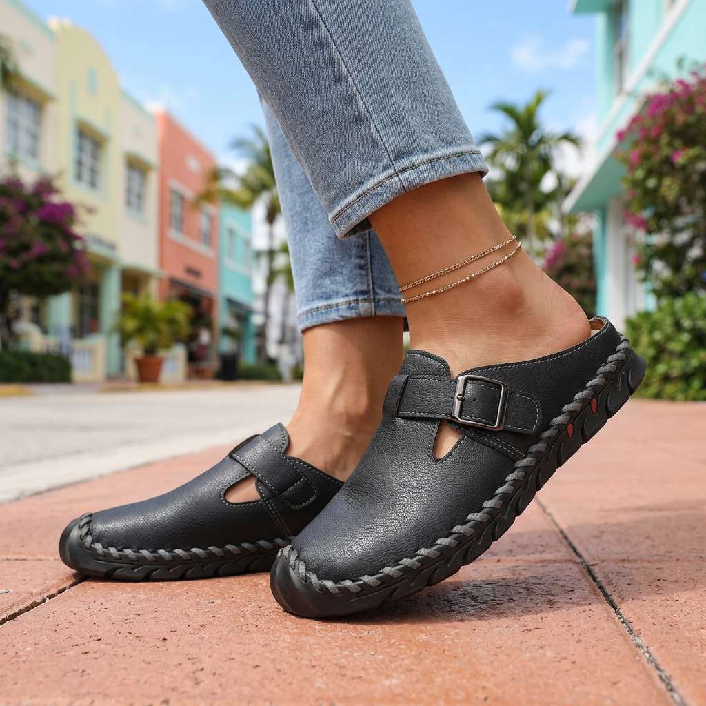 Jane Buckle Clogs