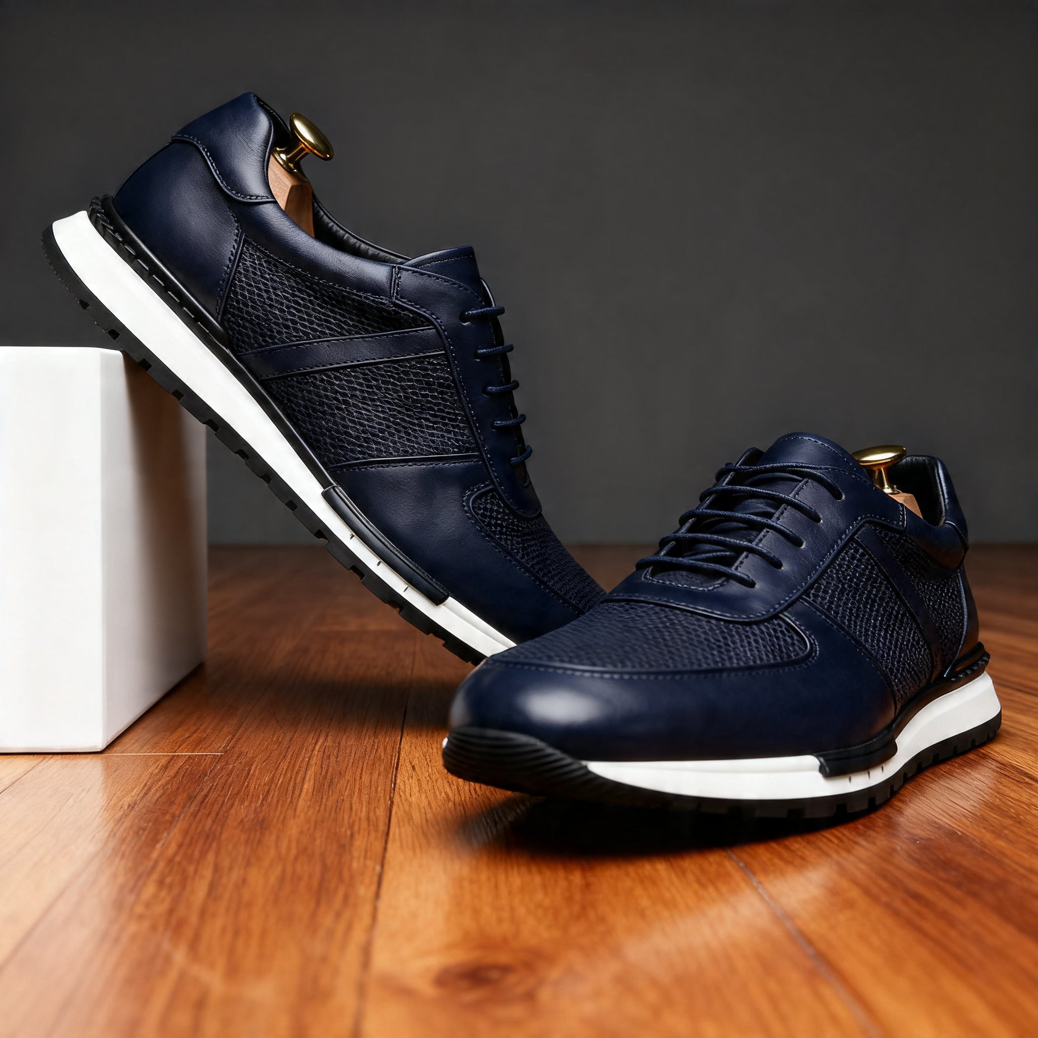Daniel T. Brooks Leather Sneakers
