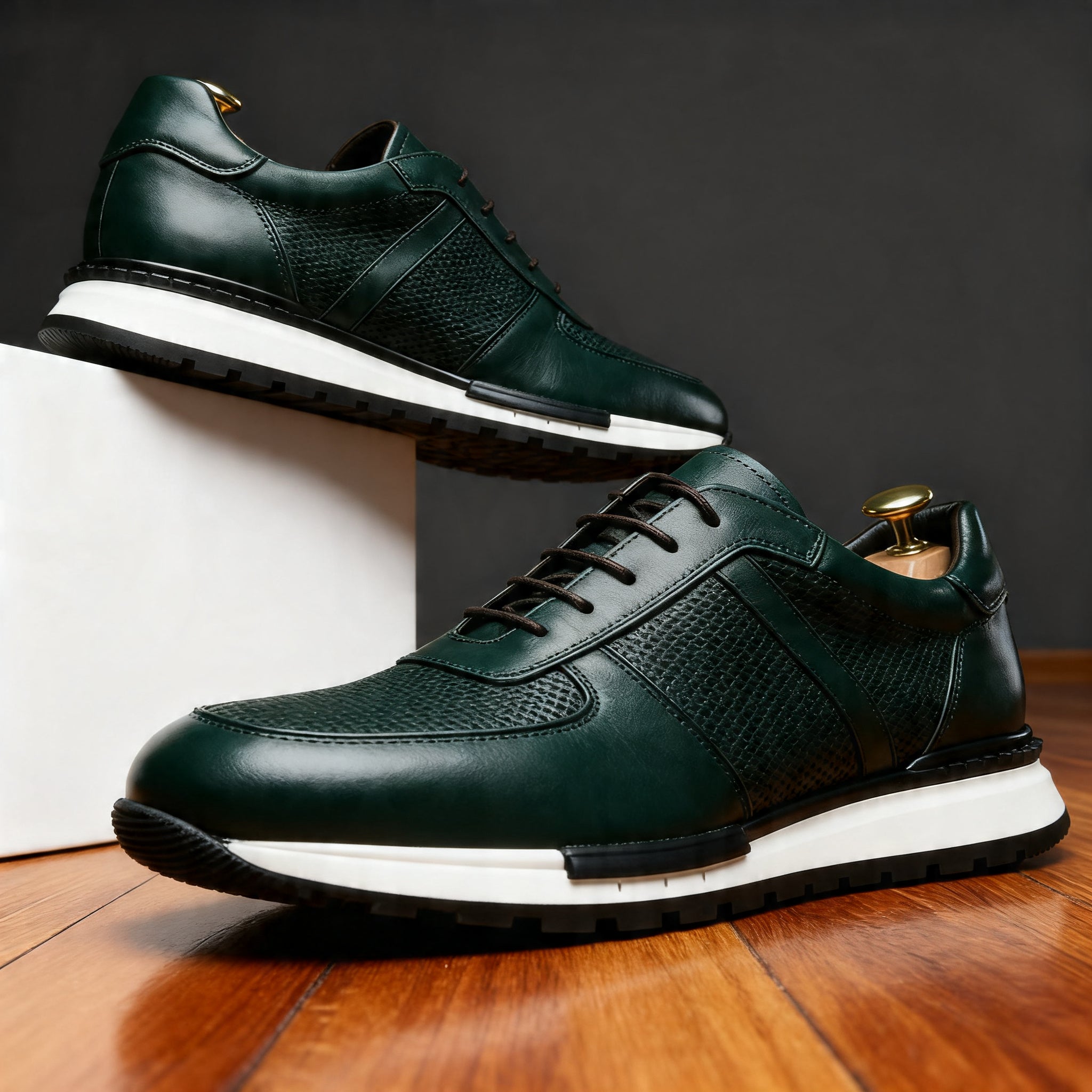 Daniel T. Brooks Leather Sneakers