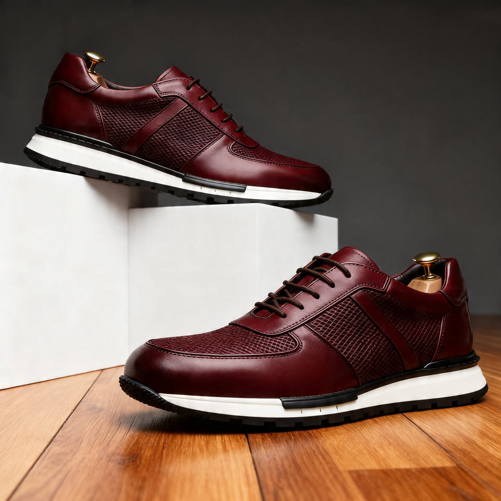 Daniel T. Brooks Leather Sneakers