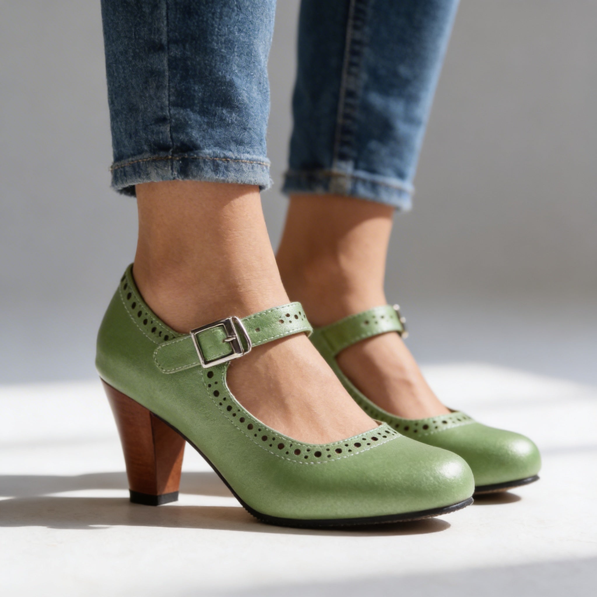 Stella Brogue Buckle Loafers