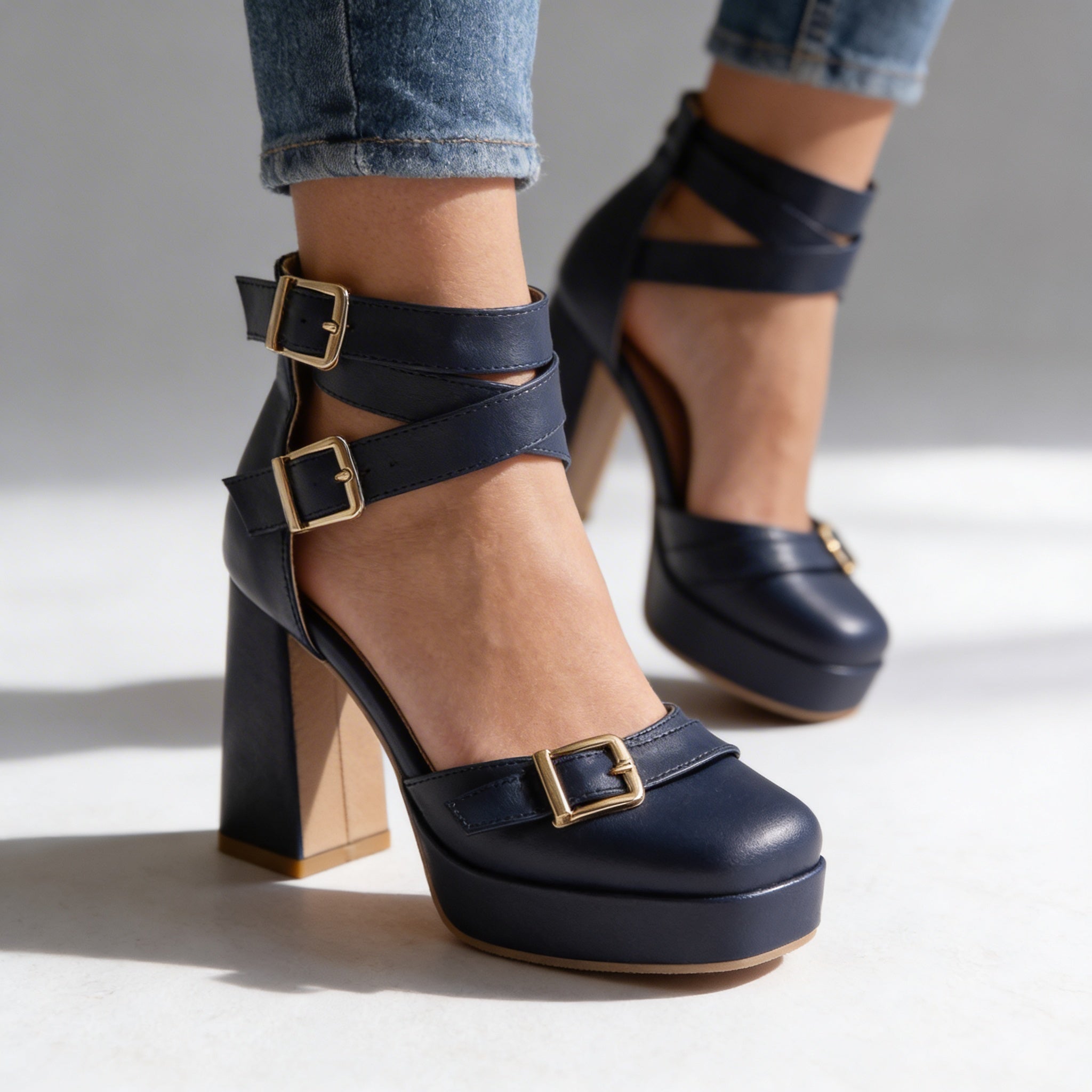 Miranda Buckle Strap Heels