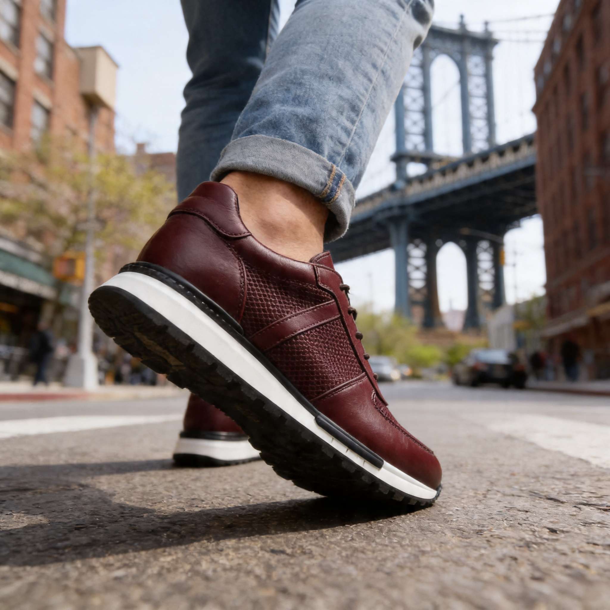 Daniel T. Brooks Leather Sneakers