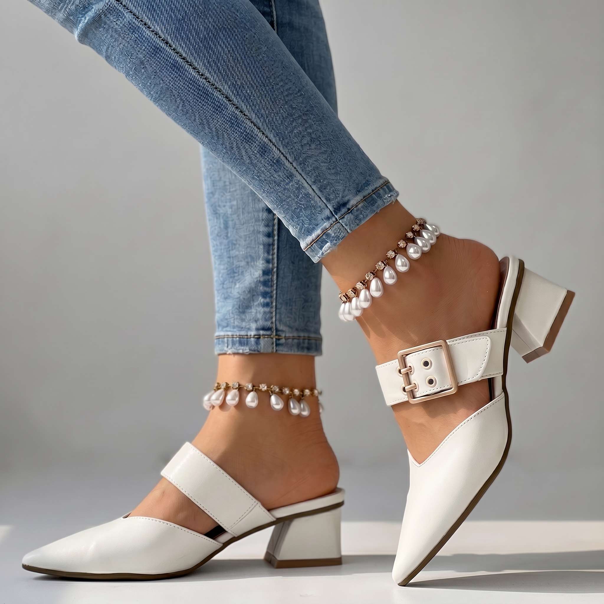 Camilla Buckle Mules