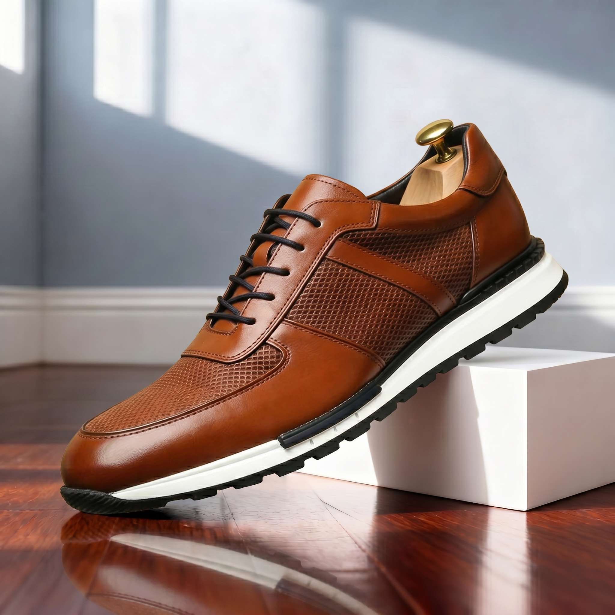 Daniel T. Brooks Leather Sneakers