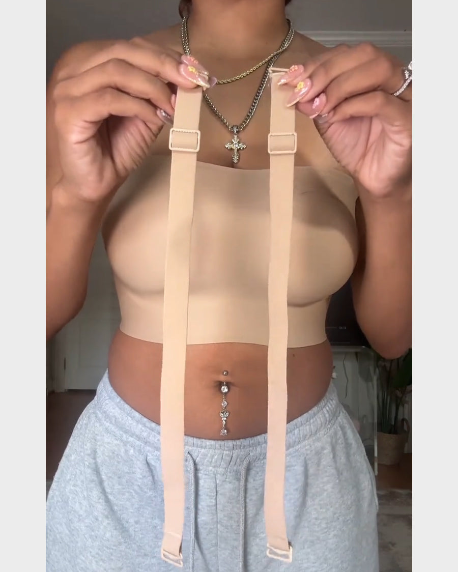 Strapless Non-slip Wireless Bra Padded Push Up Bra