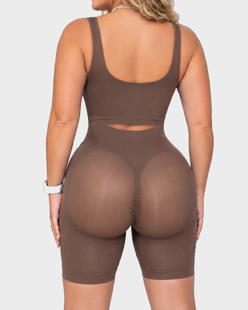 Seamless Easy Release Back Mid Thigh Seamless Tummy Control Shaping Bodysuit