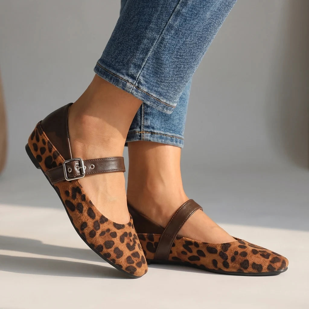 Gallagher Leopard Mary Janes