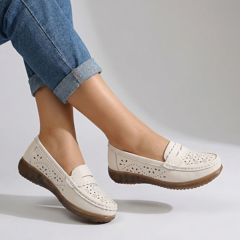Amara Orthopedic Perforated Loafers