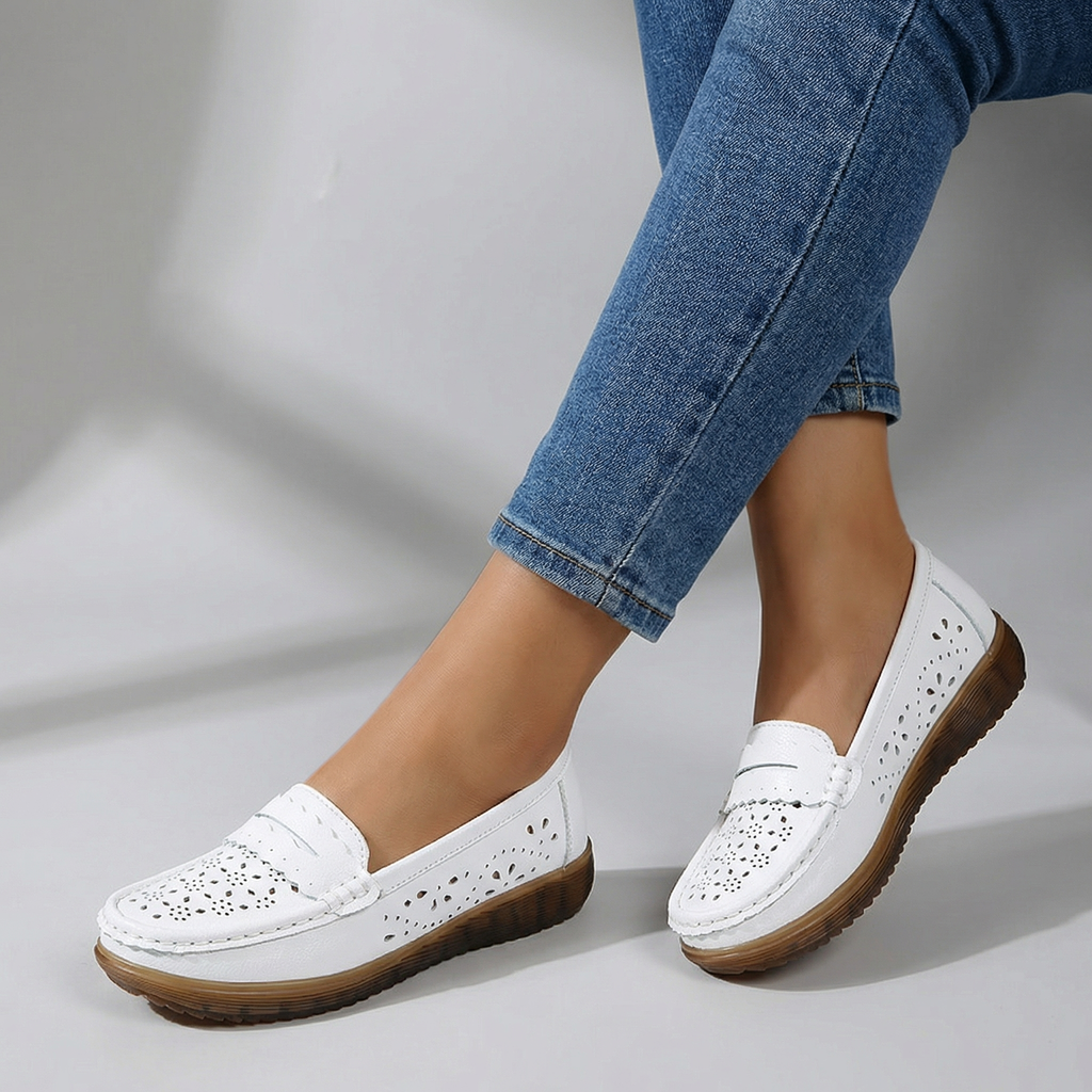 Amara Orthopedic Perforated Loafers
