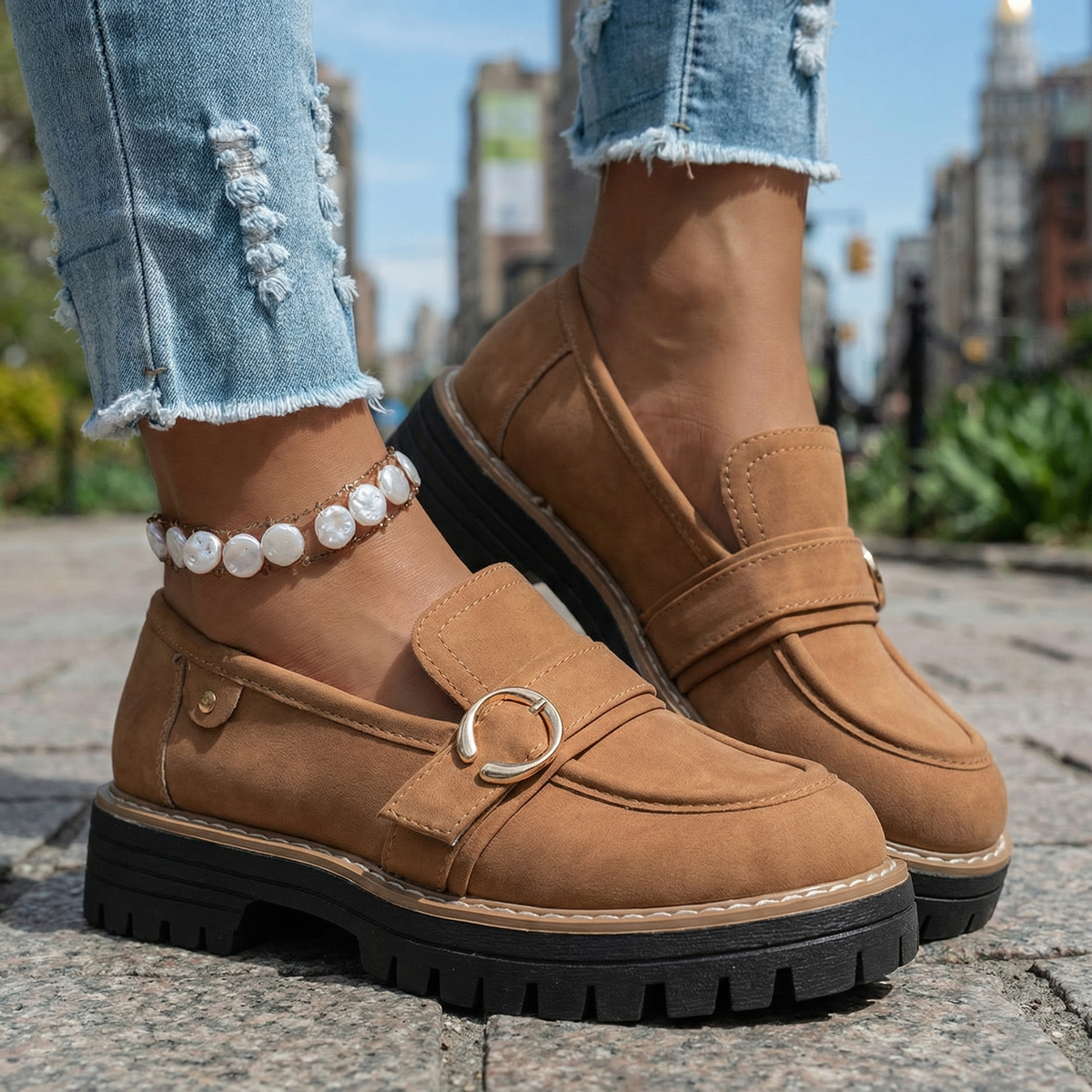 Corinna Ring Platform Loafers
