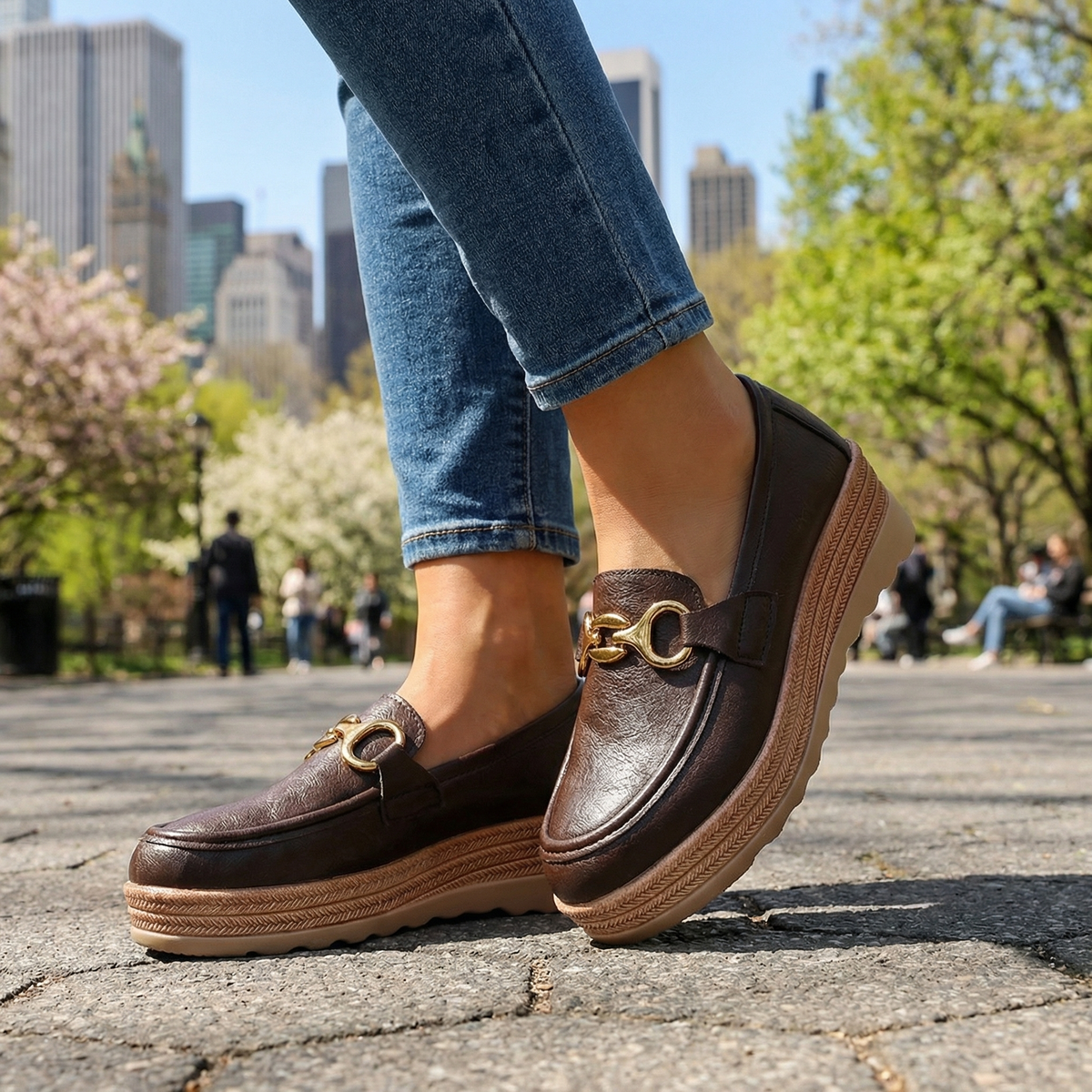 Christina Chain Platform Loafers