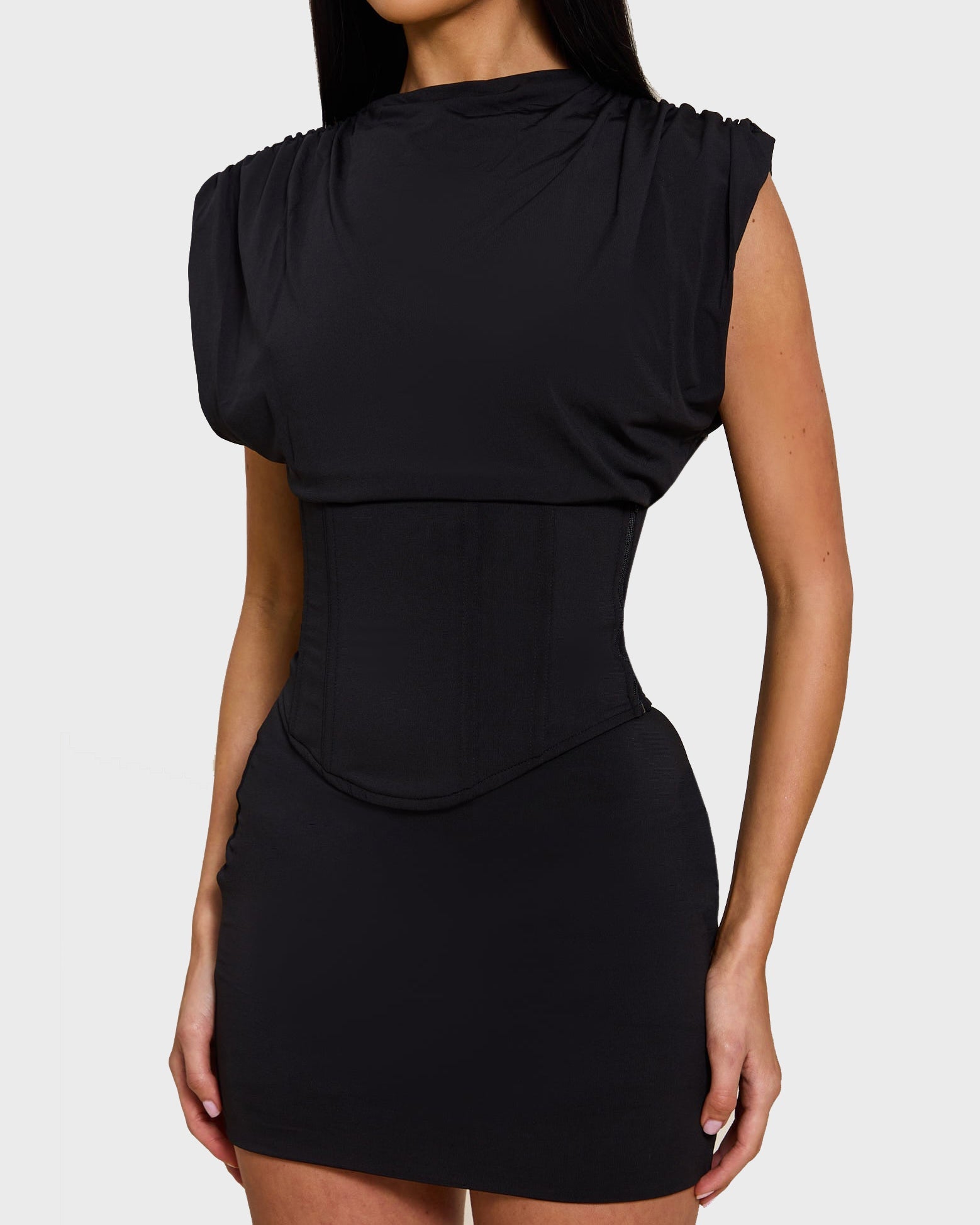 Hourglass Corset Tummy Control Sleeveless Dress Set  - By Qivii