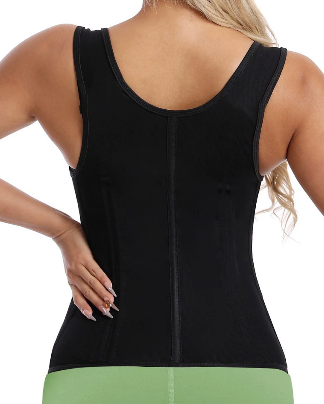 Fajas Colombianas Steel Boned Sweat Tummy Control Waist Trainer