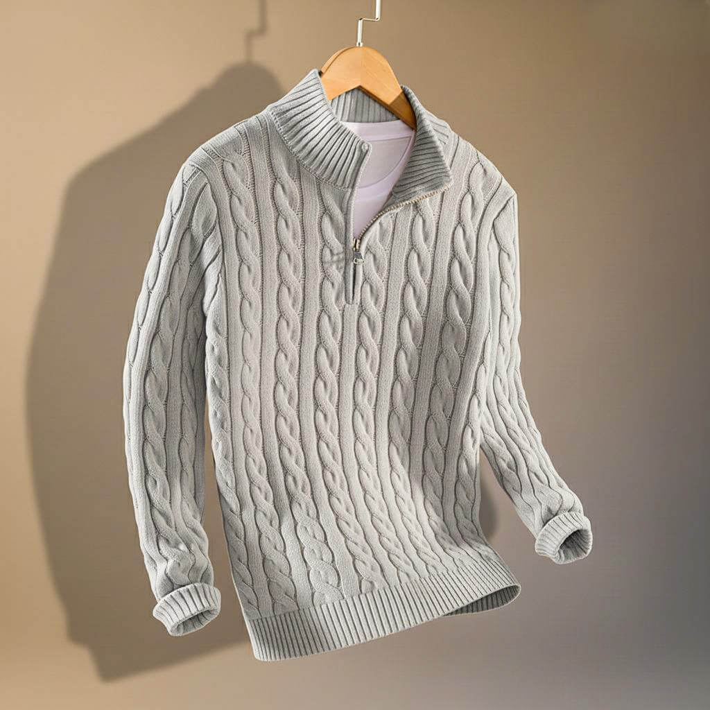 Henry Prestige Cable Knit Sweater  - By Qivii