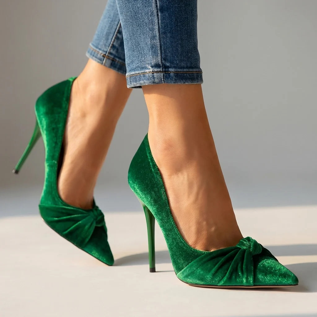 Gladys Bow Pointed Stilettos