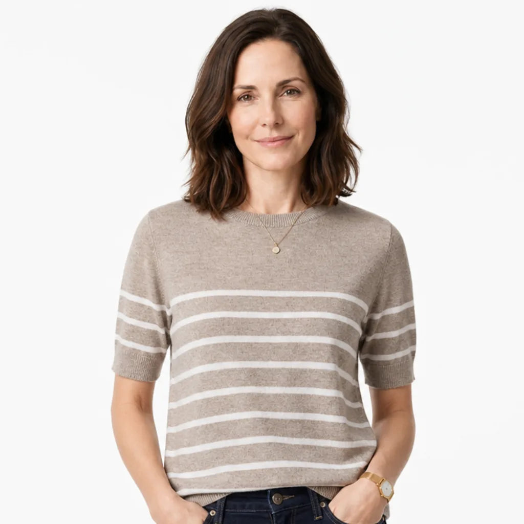 Gwen Striped Knit Tee