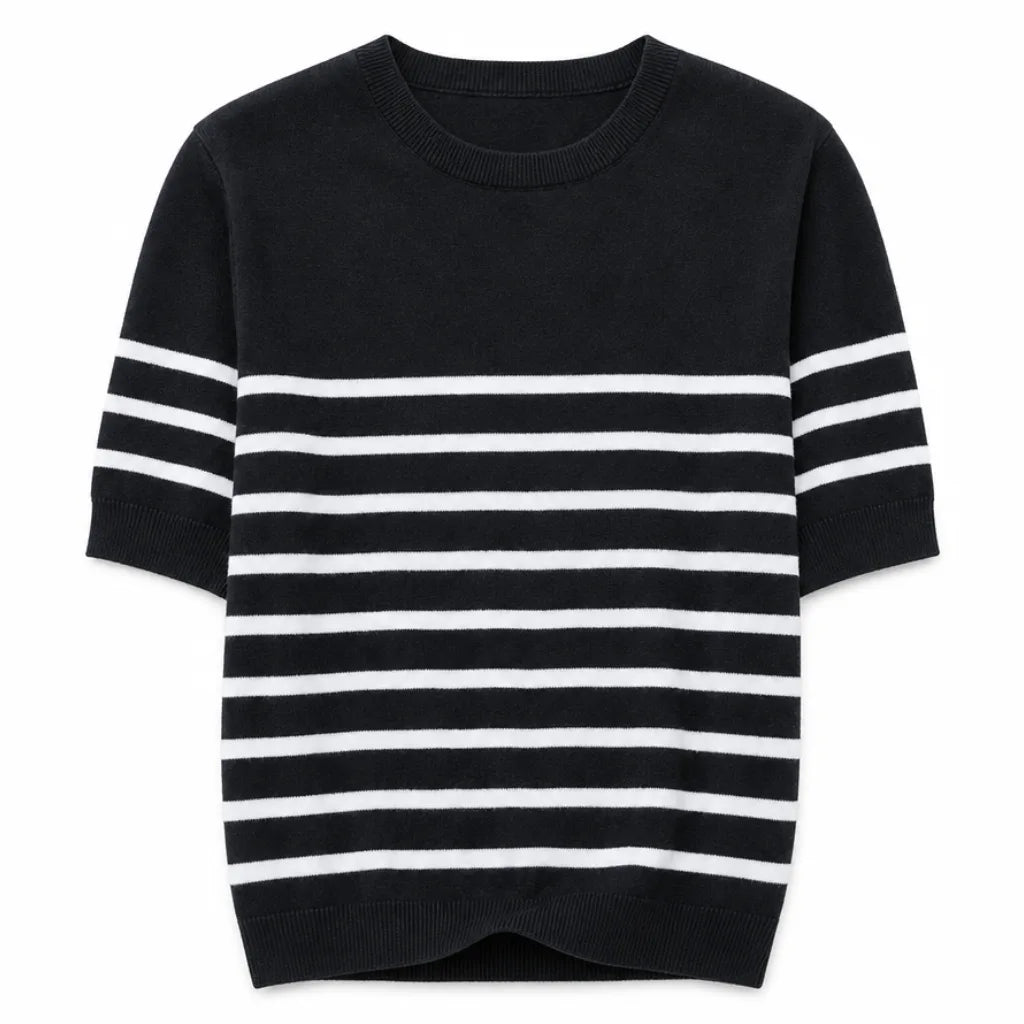 Gwen Striped Knit Tee