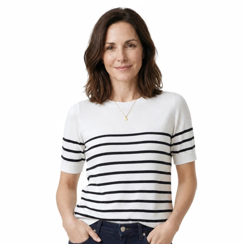Gwen Striped Knit Tee