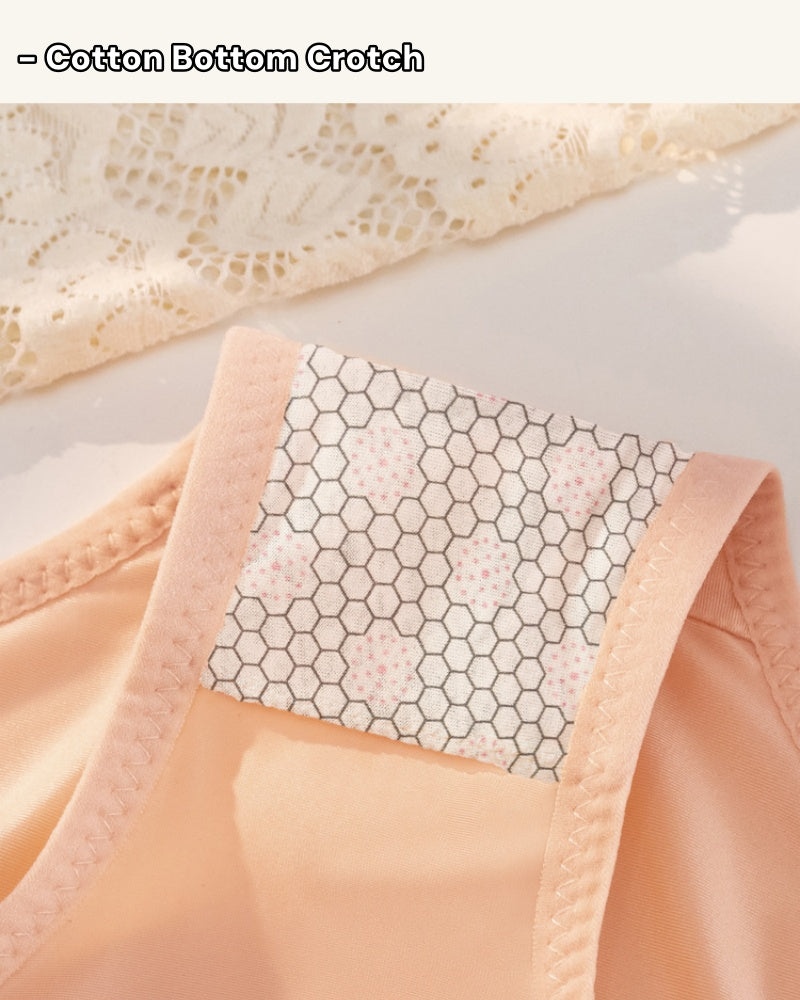 Sexy Ice Silk Lace High Waist Tummy Control Panties  - By Qivii