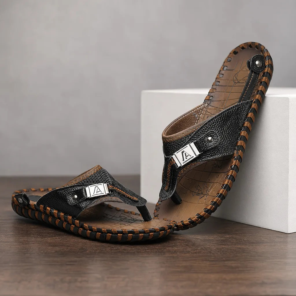 Hadrian Stitched Thong Sandals