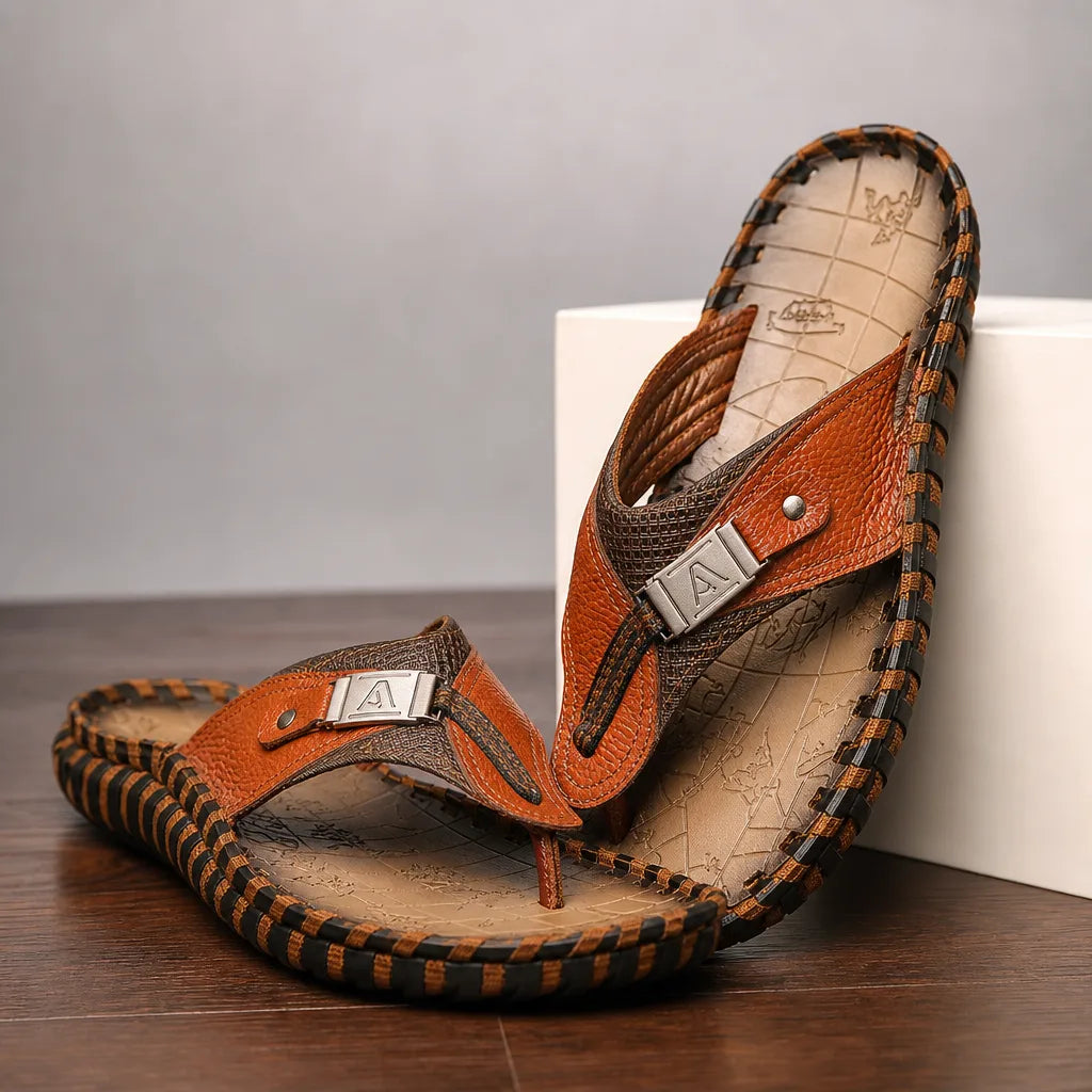 Hadrian Stitched Thong Sandals