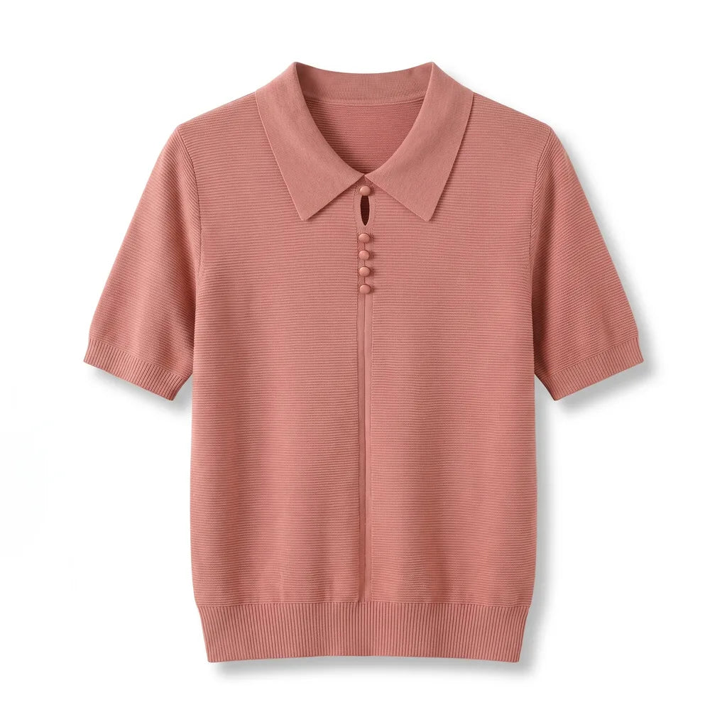 Hannah Knit Polo Shirt