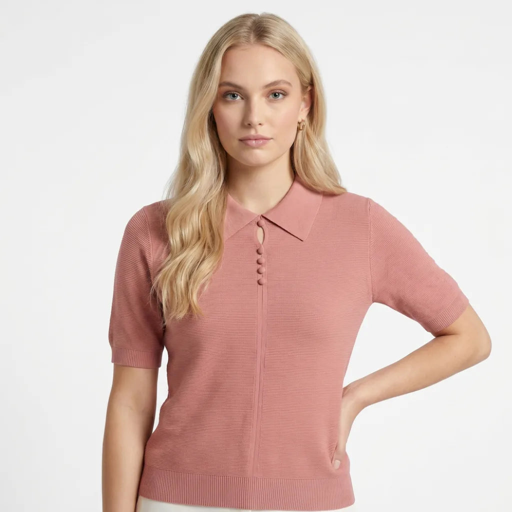 Hannah Knit Polo Shirt