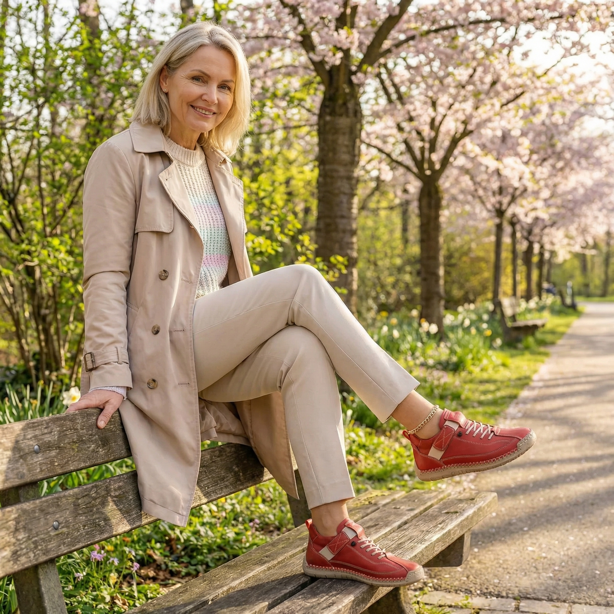 Mia – Komfortable & Schmerzfreie Orthopädische Sneakers  - By Qivii