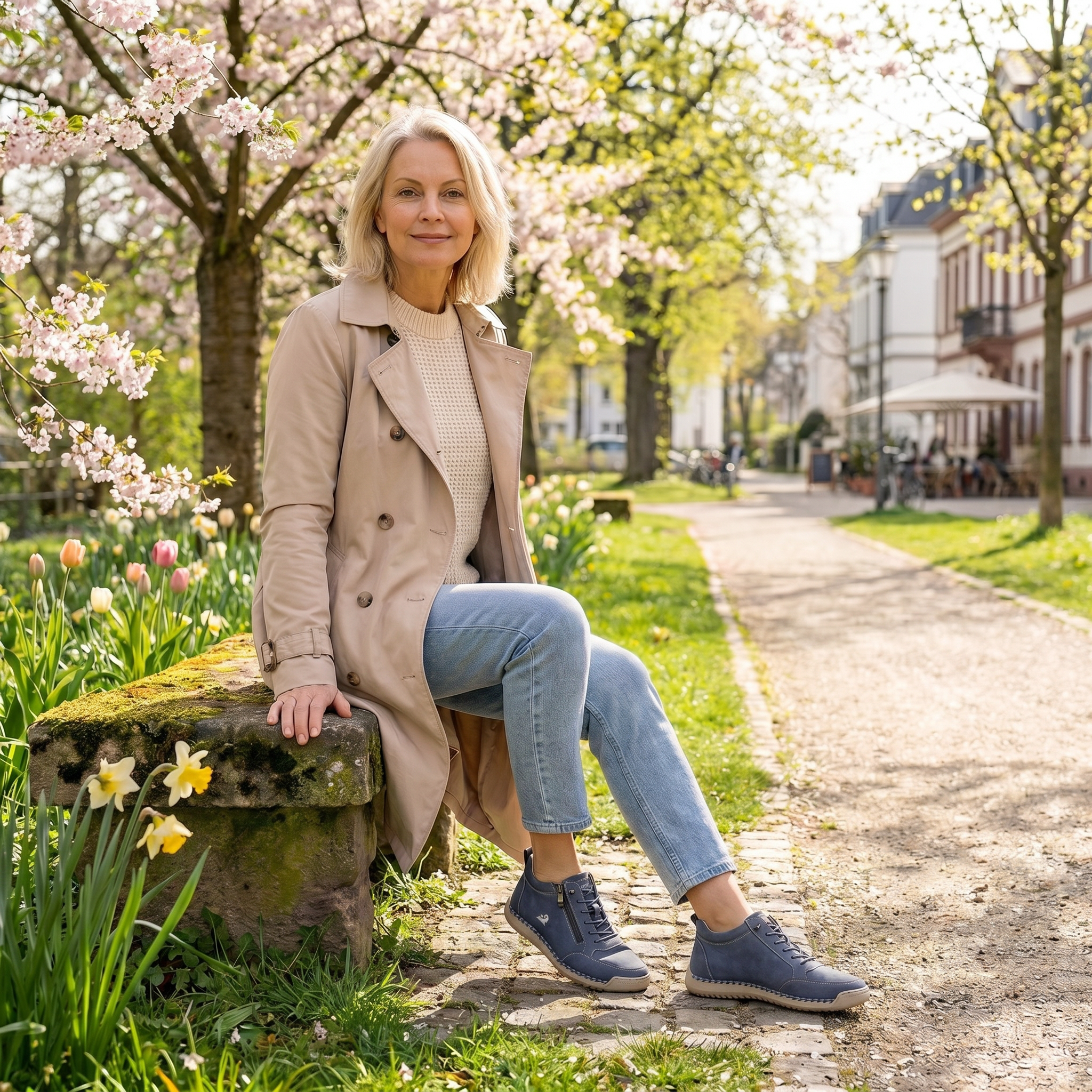 Mila  – Komfortable orthopädische Sneakers + Reißverschluss  - By Qivii