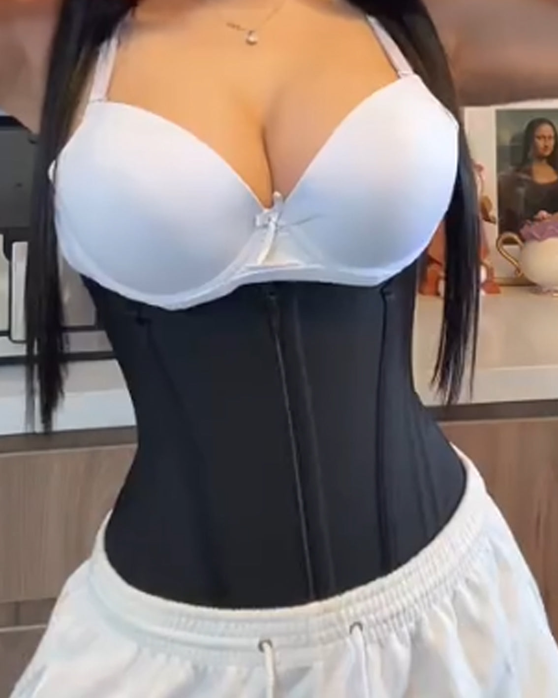Fajas Colombianas Steel Boned Sweat Tummy Control Waist Trainer