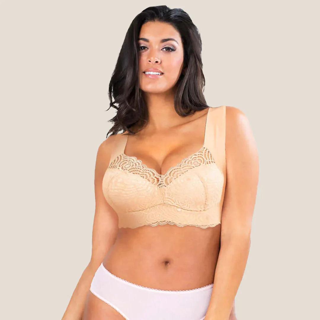 Hot | Seamless Lace Cut-Out Bra by Qivii - qivii