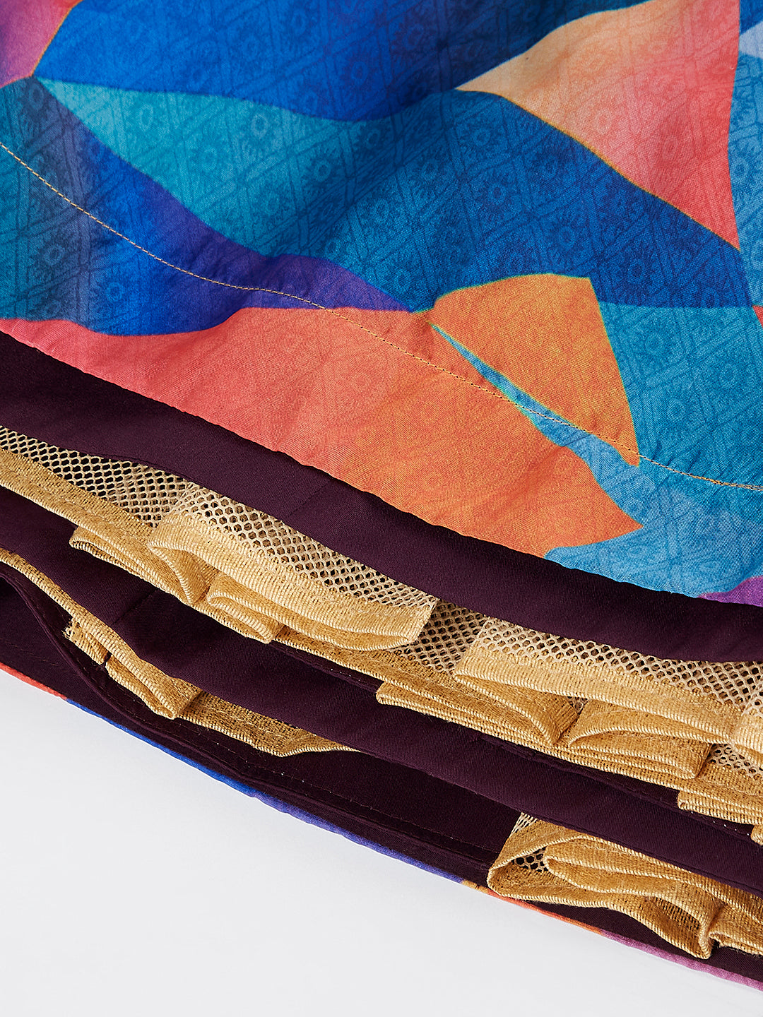 Multi colour Organza Abstrack design digital print Semi-Stitched Lehenga choli - qivii