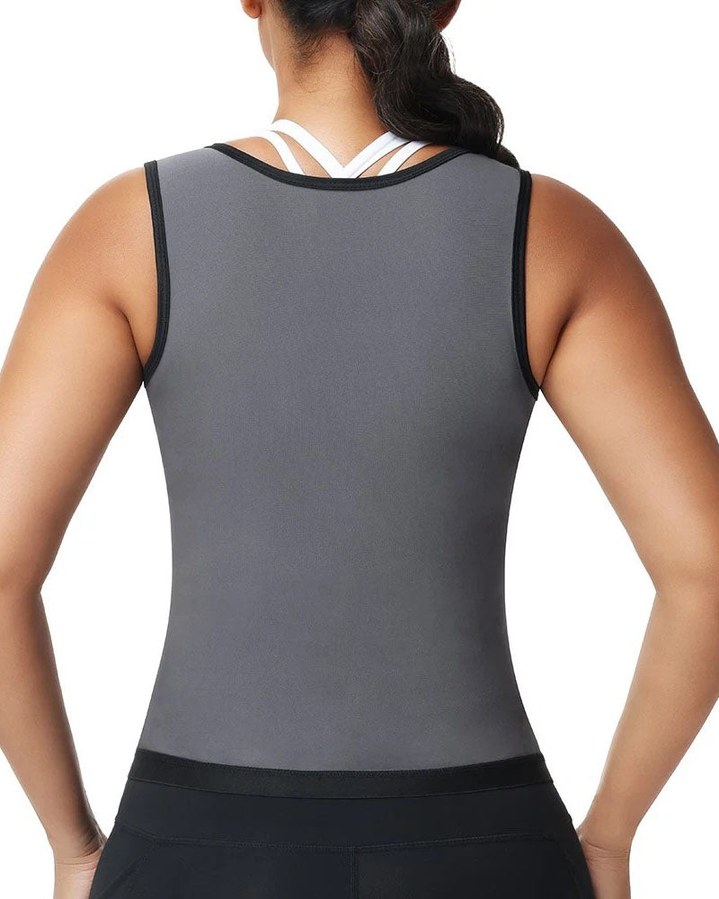 Sweat Suit Fat Burner Vest Tank Top Tummy Control Waist Trainer Belt