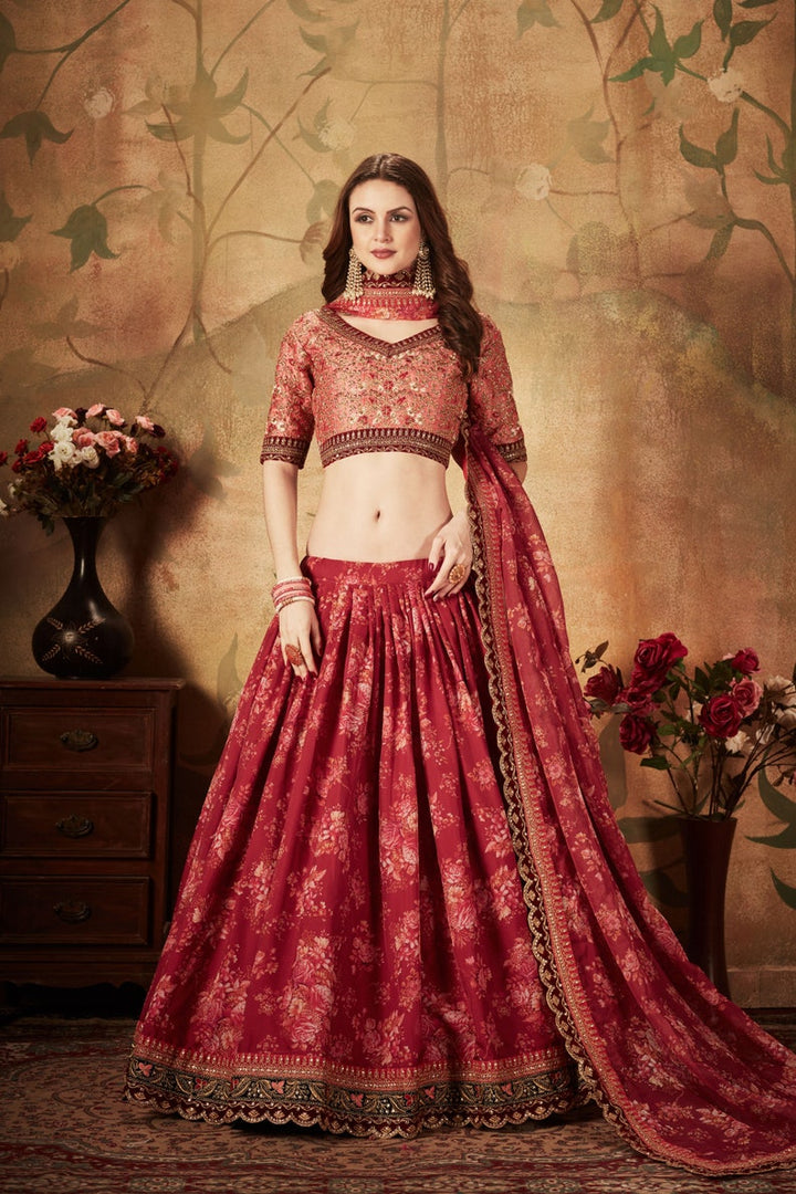 lehenga Choli with Dori, Zari and Sequins Embroidery Work& nett dupatta,  bollywood new indian custom made women wear  - INSPIRED