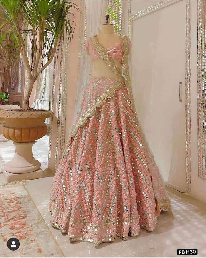 Designer Bollywood style Lehenga choli dupatta party wear wedding wear bridal lengha blouse indian dress lengaha choli custom stiched dress  - INSPIRED