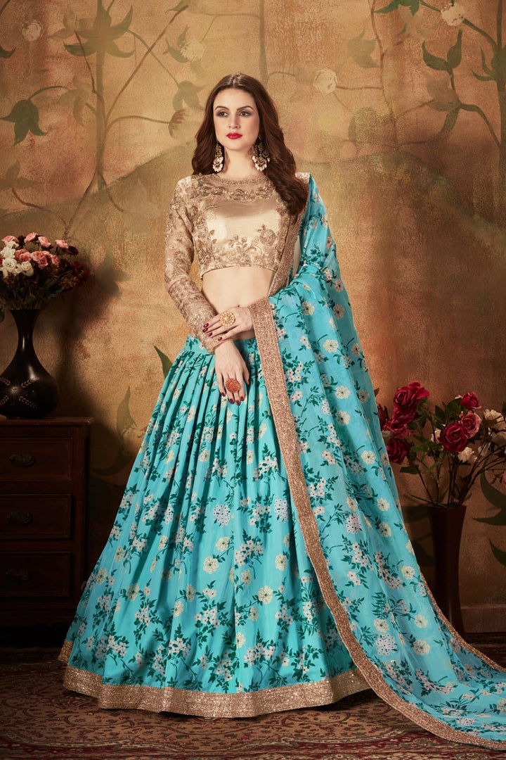 Designer floral Lehenga Choli with high quality embroidery work Wedding lehenga choli party wear lehenga choli Indian Women lehengas  - INSPIRED