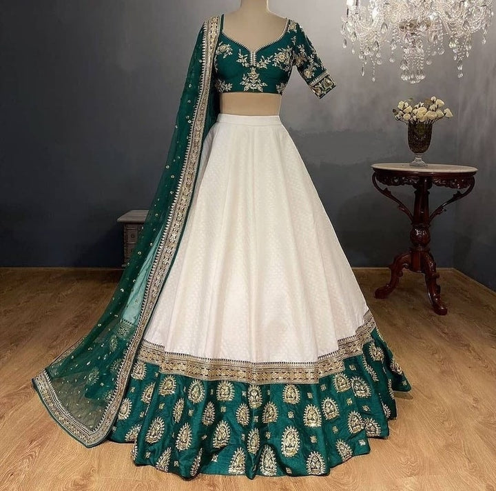 Designer Bollywood lehnga Choli with heavy sequence work and intricate embroidery for Indian women's party wear