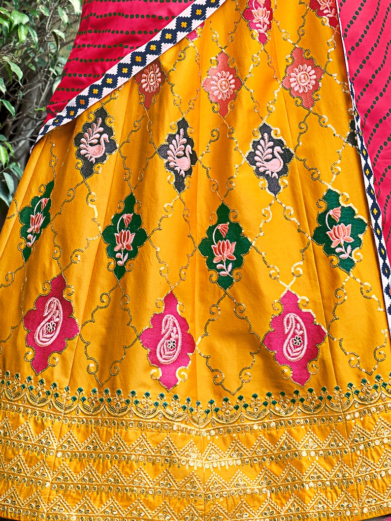 Sabyasachi Designer Lehenga Choli With Embroidery Sequence Work & Patch work Wedding Lehenga Choli Party Wear Lehenga Choli For Women  - INSPIRED