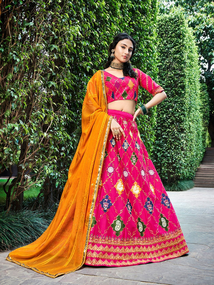 Sabyasachi Designer Lehenga Choli With Embroidery Sequence Work & Patch work Wedding Lehenga Choli Party Wear Lehenga Choli For Women  - INSPIRED