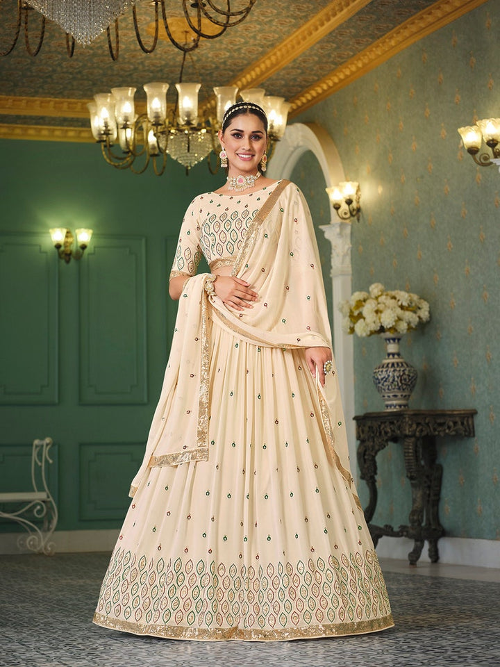 Sabyasachi Designer Lehenga Choli with Thread And sequence work Wedding lehenga choli, Ethnic wear party wear lehenga choli for Women,girl  - INSPIRED