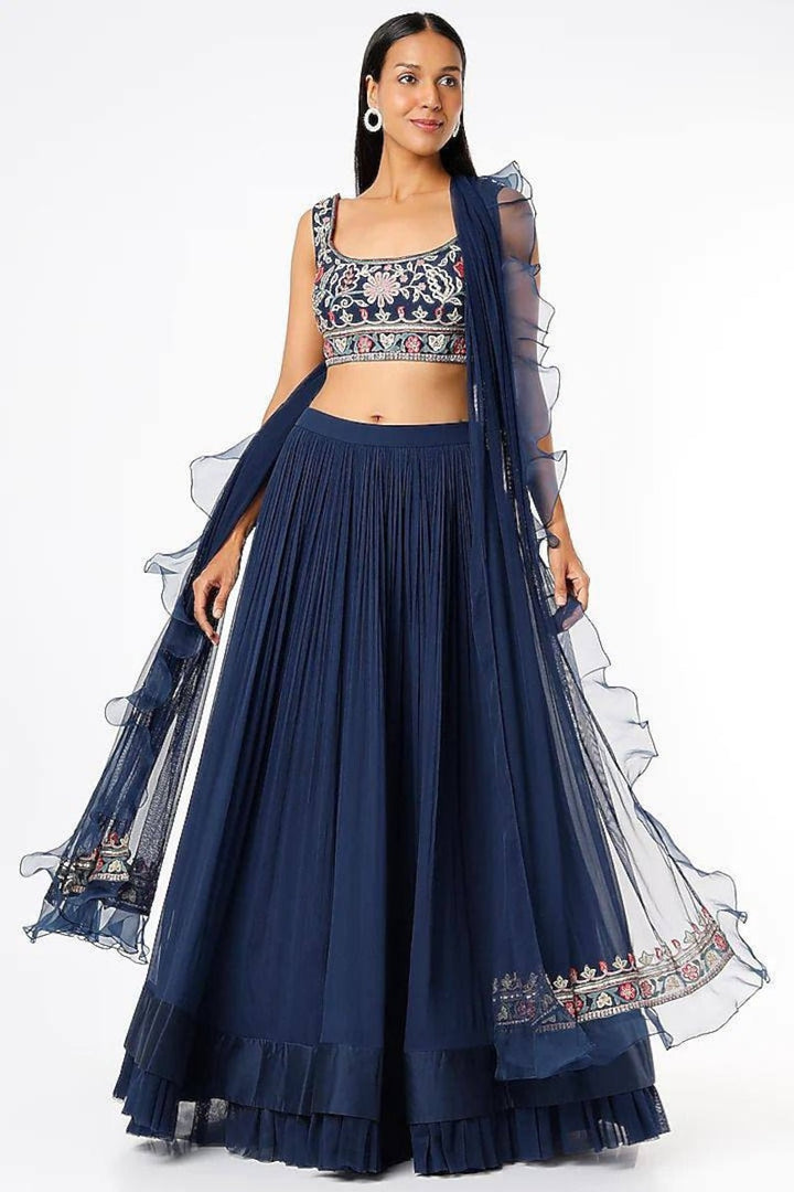 Indian-Designer-Blue-Lehnga-with-thread-and-sequence-work-lengha-choli-custom-made-party-wear