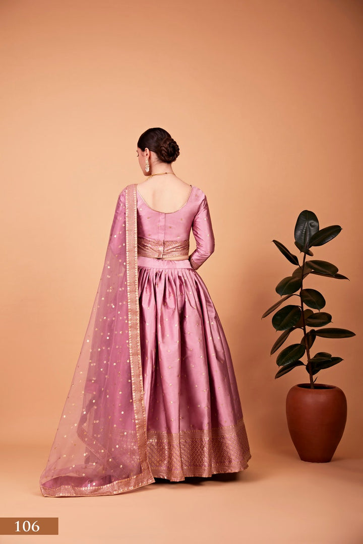 Sabyasachi Designer Pink Lehenga Choli With Thread sequence embroidery work Wedding Lehenga Choli Party Wear Lehenga Choli for girl indian  - INSPIRED