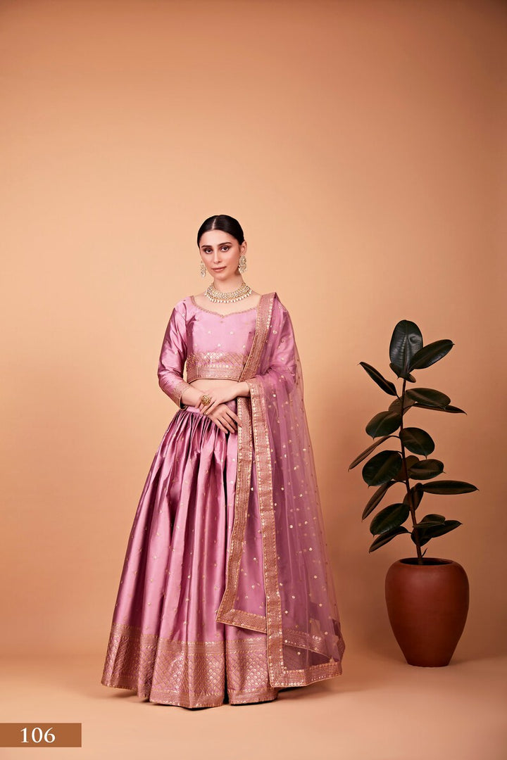 Sabyasachi Designer Pink Lehenga Choli With Thread sequence embroidery work Wedding Lehenga Choli Party Wear Lehenga Choli for girl indian  - INSPIRED