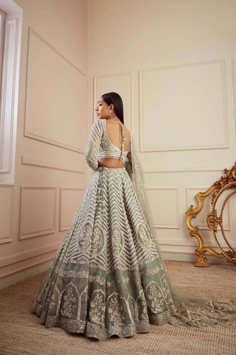 Elegant Sabyasachi Designer Lehenga Choli With Dori and Zari Work